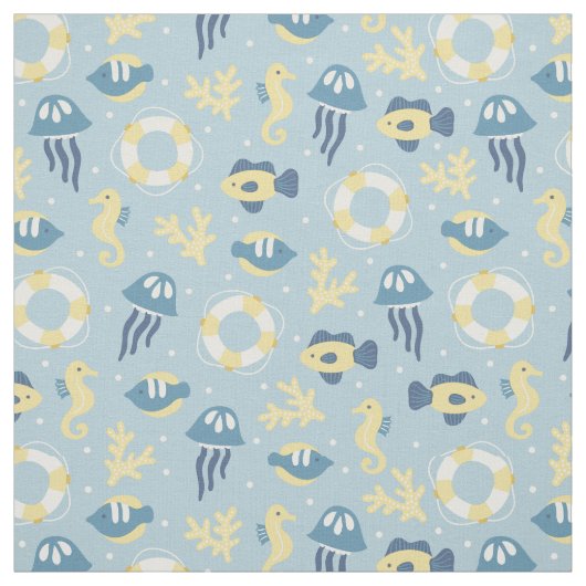 Tissu Conception aquatique marine (Échantillon)