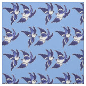 Tissu Conception bleue classique v2 d'oiseaux de saule (Échantillon)