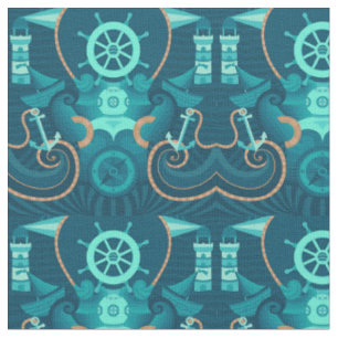 Tissu Conception bleue nautique