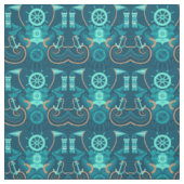 Tissu Conception bleue nautique (Échantillon)