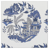 Tissu Conception classique de carrelage bleu saule (fermé)