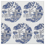 Tissu Conception classique de carrelage bleu saule (Échantillon)