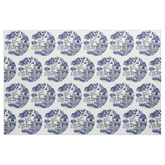 Tissu Conception classique de carrelage bleu saule (Fat Quarter)