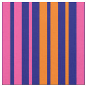 Tissu Conception de bandes verticales orange bleu rose (Fermer)