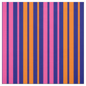 Tissu Conception de bandes verticales orange bleu rose (Échantillon)