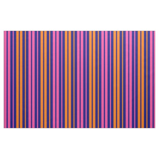Tissu Conception de bandes verticales orange bleu rose (Fat Quarter)