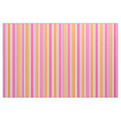 Tissu Conception de bandes verticales rose orange blanc (Yard)