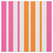 Tissu Conception de bandes verticales rose orange blanc (Fermer)
