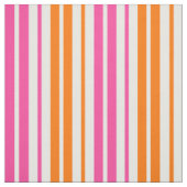 Tissu Conception de bandes verticales rose orange blanc (Échantillon)