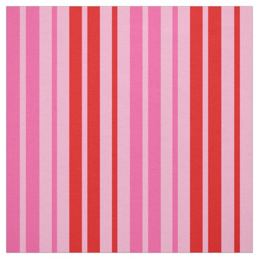 Tissu Conception de bandes verticales roses et rouges de (Échantillon)