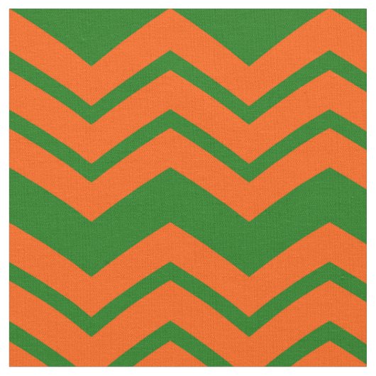 Tissu Conception de chevron en zigzag vert orange (Fermer)