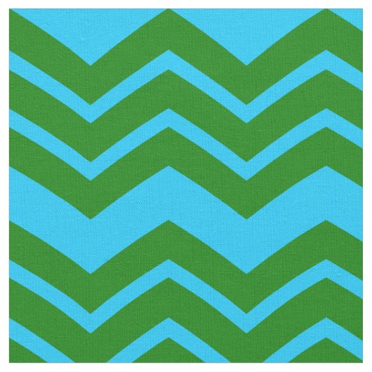 Tissu Conception de chevron zigzag bleu vert (Fermer)