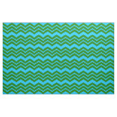 Tissu Conception de chevron zigzag bleu vert (Fat Quarter)