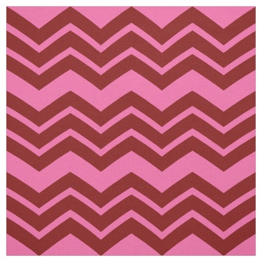 Tissu Conception de chevron zigzag rouge bordeaux rose  (Échantillon)