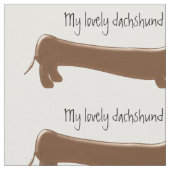 Tissu Conception de chien de teckel (Fermer)