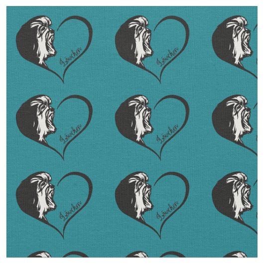 Tissu Conception de coeur de Lowchen (Fermer)