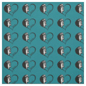 Tissu Conception de coeur de Lowchen (Échantillon)