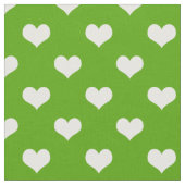 Tissu Conception de coeurs adorables verts blancs (Fermer)