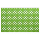 Tissu Conception de coeurs adorables verts blancs (Fat Quarter)