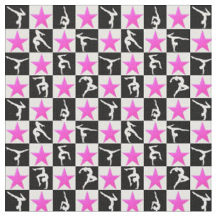 TISSU CONCEPTION DE GYMNASTIQUES DE JOLIE ÉTOILE ROSE
