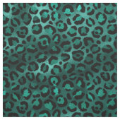 Tissu Conception de la série Léopard sarcelle et or 4 (Échantillon)
