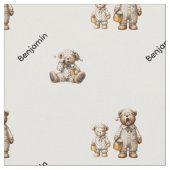 Tissu Conception de l'ours endormi douillet avec motif d (Fermer)