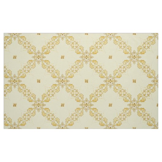 Tissu Conception de médaillons géométriques et feuillus (Fat Quarter)