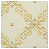 Tissu Conception de médaillons géométriques et feuillus (Échantillon)
