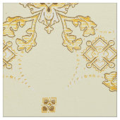 Tissu Conception de médaillons géométriques et feuillus (Détail)