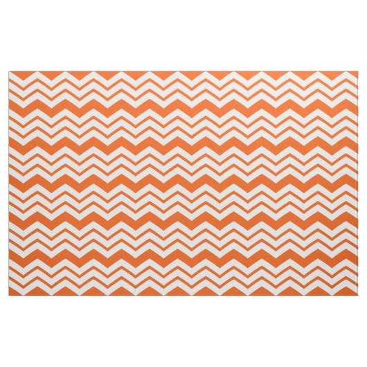 Tissu Conception de motif à chevron zigzag blanc orange  (Fat Quarter)