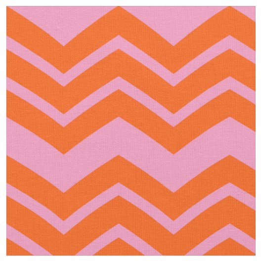 Tissu Conception de motif chevron orange et rose  (Fermer)