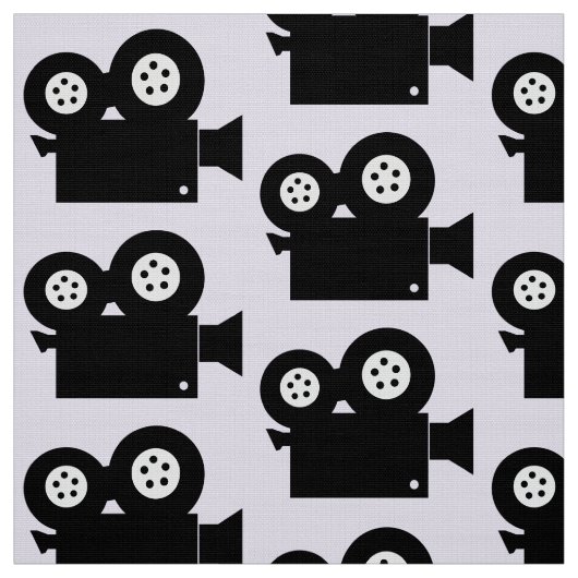 TISSU CONCEPTION DE MOTIF DE CAMÉRA POUR FILM BUFFS (Échantillon)