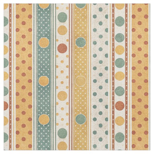 Tissu Conception de motif de points et de rayures rétro (Fermer)