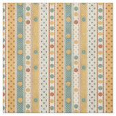 Tissu Conception de motif de points et de rayures rétro (Échantillon)