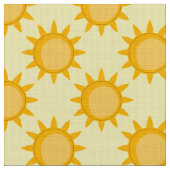 Tissu Conception de motif de soleil ensoleillé sur jaune (Fermer)