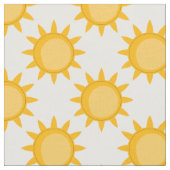 Tissu Conception de motif de soleil sur fond blanc (Fermer)