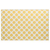 Tissu Conception de motif de soleil sur fond blanc (Fat Quarter)