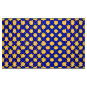 Tissu Conception de motif de soleil sur fond bleu (Fat Quarter)