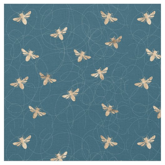 Tissu Conception de Motif des abeilles occupées (Fermer)