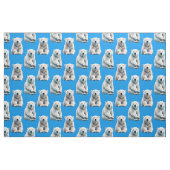 Tissu Conception de motif d'ours polaire bleu  (Fat Quarter)