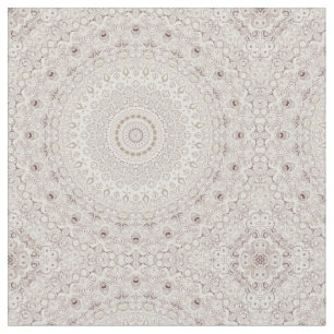 Tissu Conception de motif mandala beige et taupe