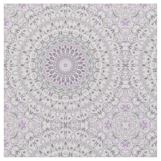 Tissu Conception de motif mandala lavande et vert (Fermer)