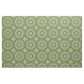 Tissu Conception de motif mandala vert et blanc (Fat Quarter)