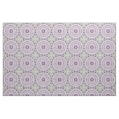 Tissu Conception de motif mandala violet et vert (Fat Quarter)