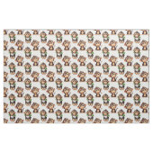 Tissu Conception de motif singe blanc (Fat Quarter)