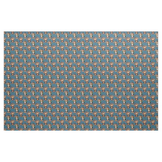 Tissu Conception de motif singe bleu (Yard)
