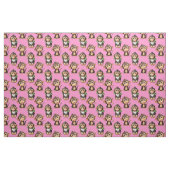 Tissu Conception de motif singe rose (Fat Quarter)