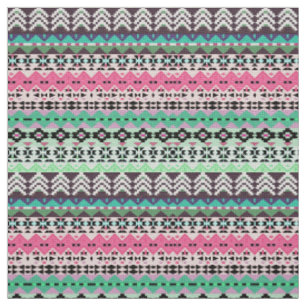 Tissu Conception de motifs aztèques colorés mignons