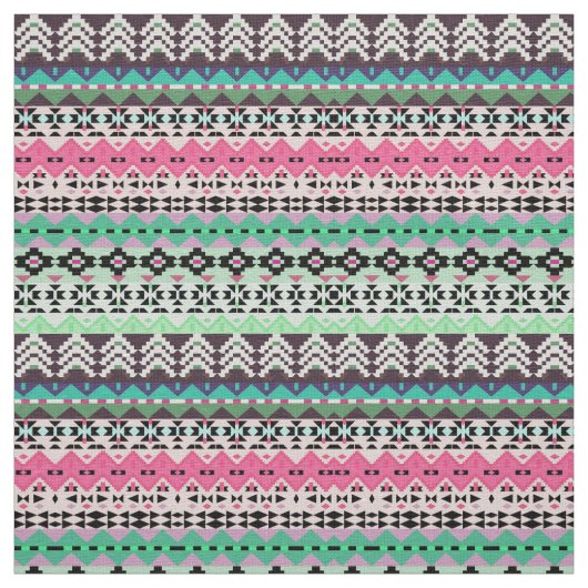 Tissu Conception de motifs aztèques colorés mignons (Échantillon)