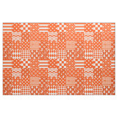 Tissu Conception de Patchwork Motif mixte orange blanc (Fat Quarter)